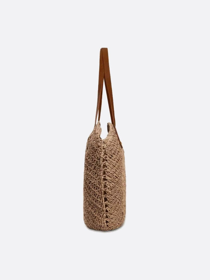 Bolsa de playa de paja tejida