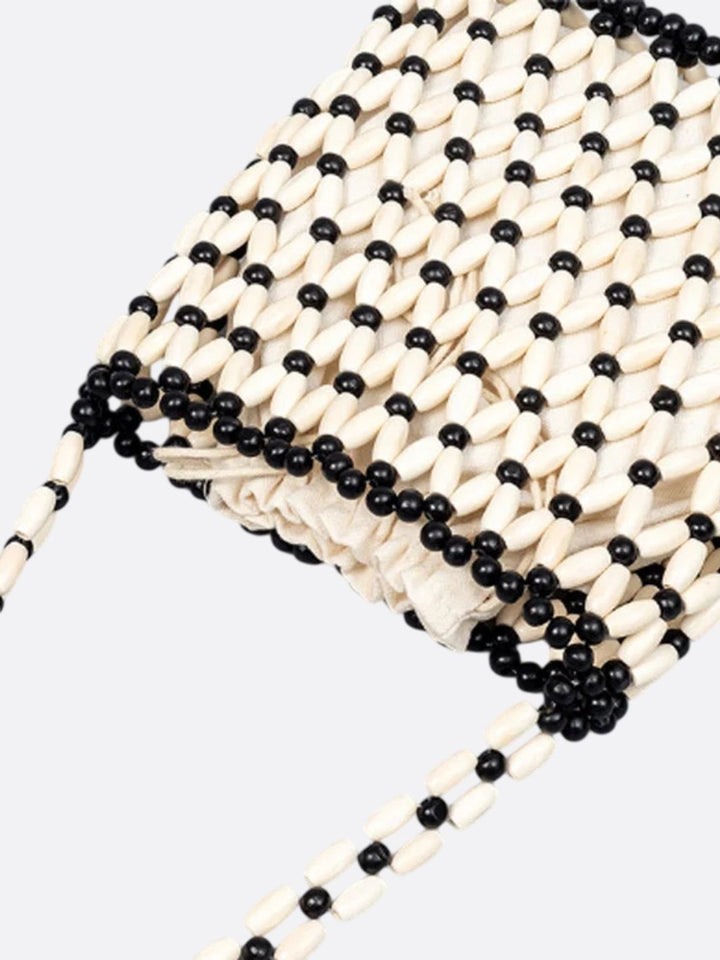Bolso de hombro con perlas