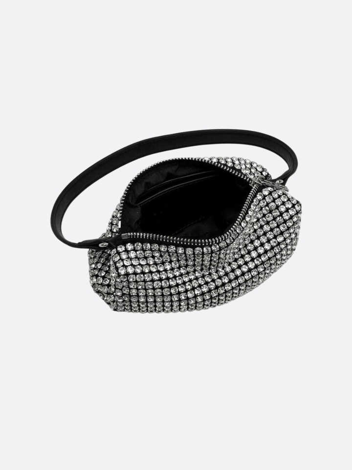 Bolso de hombro con strass 