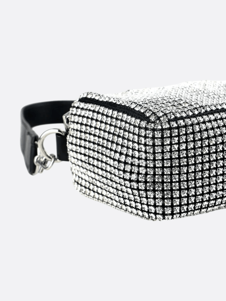 Bolso de hombro con strass 