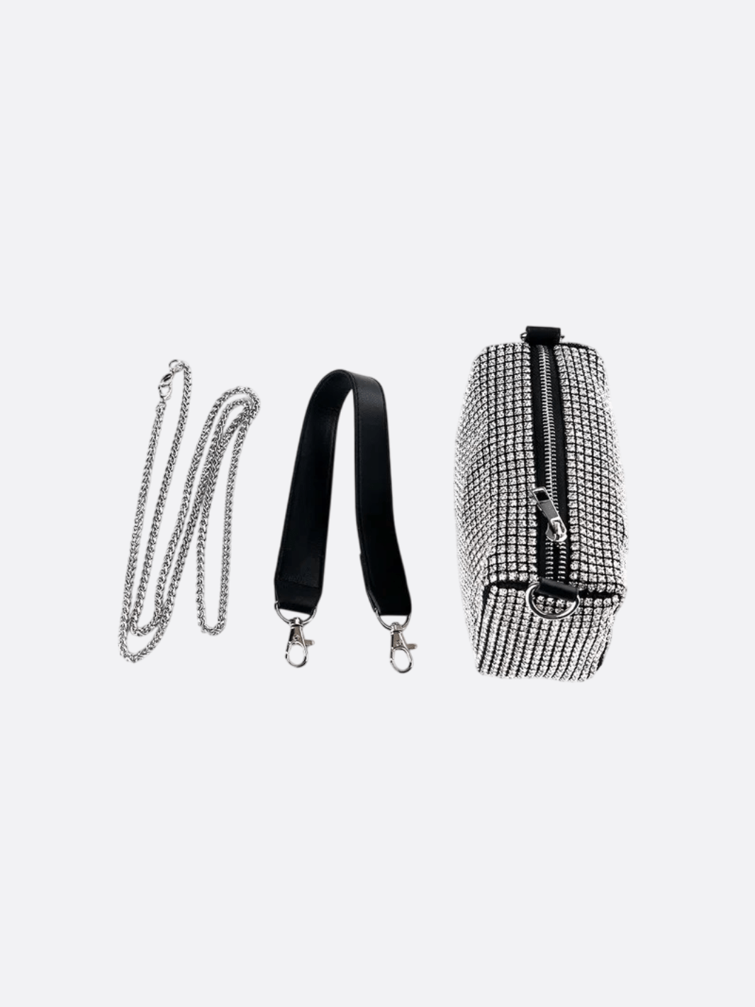 Bolso de hombro con strass 