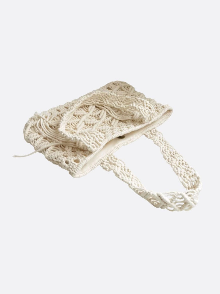 Bolso de mano de macramé