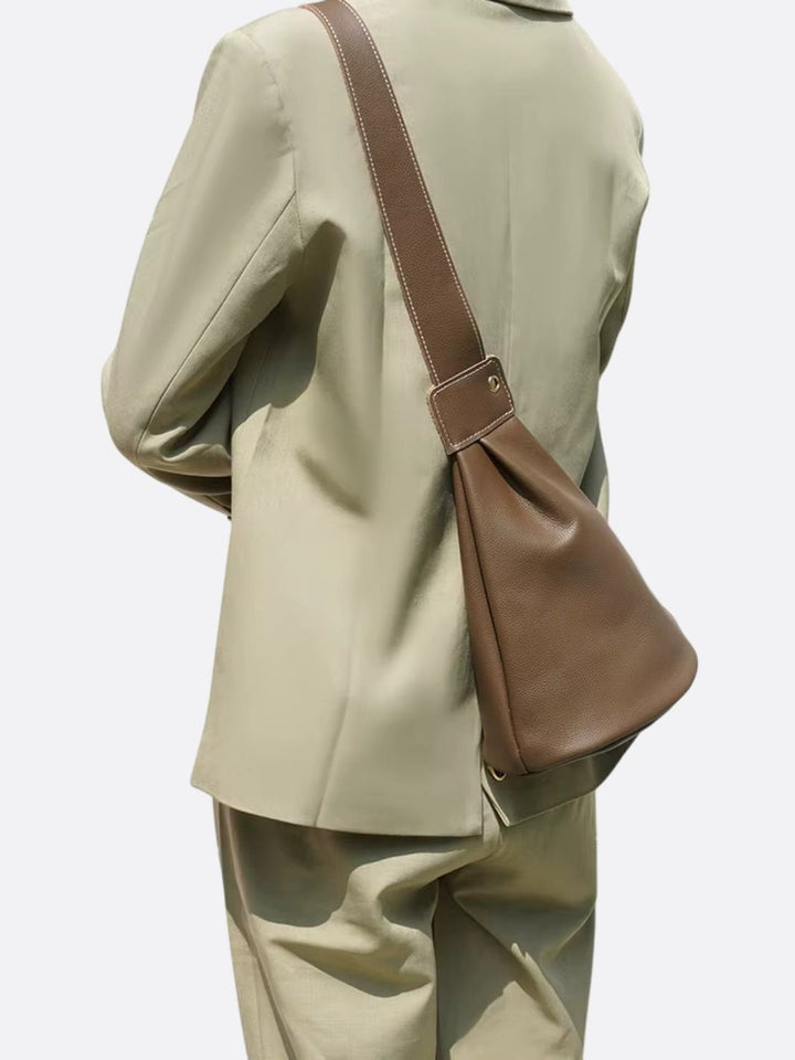 Sac cuir bandoulière large