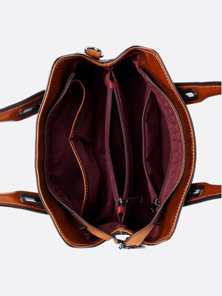 bolso de cuero de época 